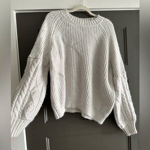 Cozy Cream Cable Knit Sweater
